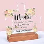 Gifts for Mom - Mom Gifts Engraved Puzzle Shaped Acrylic Plaque, Mom Birthday Gifts, Birthday Gifts for Mom, Gifts for Mom on Her Birthday, Presents for Mom, Happy Birthday Mom, Mom Birthday Presents