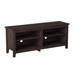 Walker Edison Wren Classic 4 Cubby TV Stand for TVs up to 65 Inches, 58 Inch, Espresso