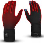 V.Step Heated Gloves for Men Women, Rechargeable Electric Full Heated Gloves Liners, Touchscreen Winter Hand Warmers for Skiing Cycling, Outdoor Work, 3 Levels Temperature