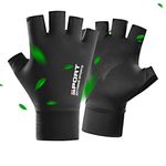 Proberos® Fingerless Riding Gloves Compression Sport Gloves Fitness Gloves Breathable Summer Gloves Anti-slip Palm Fashion Unisex Summer Gloves for Rock Climbing, Hiking, Fishing, Cycling, Workout