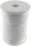 AXLIZER 1PC 2mm Braided Shade Roller Blinds Cord White Pull String Rope, Blinds Lifting Rope, Braided Lift Shade Cord for Aluminum Blind Shade Repair and DIY Crafts Projects