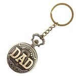 ACLIX Vintage Pocket Watch Metal Keychain Retro Clock for Gifting With Key Ring Anti-Rust | Best Gift for Men, Dad, Grandfather (Dad)