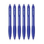 uni-ball Click Gel X SGR7 0.7 mm Retractable Gel Pens, Blue Ink, Pack of 6