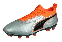 PUMA One 2 HG Men's Leather Football Boots-Silver-7