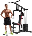 Gymax Weight Training Machine, Multifunctional Strength Training Machine Equipment with 100 lbs Weight Stack, Suitable for Home Gym System Weight Training Exercise Workout