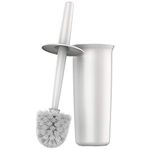 MR.SIGA Toilet Bowl Brush and Holder for Bathroom, White, 1 Pack