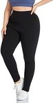 ZERDOCEAN Women's Plus Size High Waist Fleece Lined Leggings Winter Thermal Workout Yoga Pants, Black, 3XL Plus