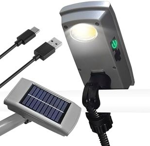lfcforldx Grill Light Designed for Blackstone Griddlel, Solar Charging, Automatic On/Off BBQ Light, Blackstone Griddle Accessories, LED Grill Lights for Outdoor Grill, Gray