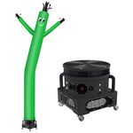 MOUNTO 20ft Air Inflatable Tube Guy Puppet Dancing Man with 1HP blower Complete Set, 20-Feet 18Inch (Green)