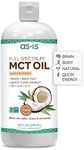 AS-IS Full Spectrum MCT Oil C8, C10 & C12 | Unflavored | 100% from Non-GMO Coconuts | Perfect for Morning Coffee | Quick Clean Energy | 32 fl oz (63 Servings)