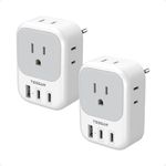 2 Pack European Travel Plug Adapter