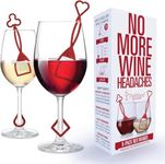 PureWine Red Wand Filters Histamines and Sulfites - May Reduce and Alleviate Wine Allergies & Sensitivities - Purifier Aerates Wine Restore Taste & Purity - Includes Wine Glass Charm Accessory