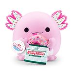 Snackles, Series 2, Axolotl (Krispy Kreme), Plush Toy, Cuddly Squishy Comfort Plush with License Snack Brand Accessory, Large (40.6 cm), Brown Box, (Axolotl)