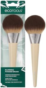 EcoTools Blurring Powder Makeup Brush, For Loose & Pressed Powder, Large Makeup Brush For All-Over Application, Fluffy, Synthetic Bristles, Eco Friendly, Cruelty-Free, & Vegan, 1 Count