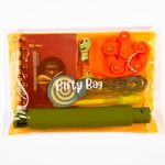 Gifty Bag 10 x Pre Filled Party Bags for Kids, Premium Unisex Bags for Boys and Girls Include 7 Fun Fillers Plus a Colourful Reusable Zipper Pouch Ideal as a Unisex Gift or Pencil Case, Pack of 10