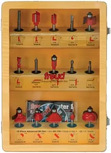 Freud 90-100 15-Piece, 1/4-Inch Shank Router Bit Set