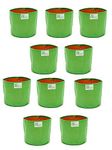 BIO BLOOMS AGRO INDIA PRIVATE LIMITED, 12X12Inch Hdpe Plant Grow Bags For Terrace Gardening | Pack Of 10 | Green & Orange Color | Outdoor Use