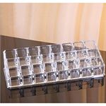 ADDCART 24 Compartment Luxurious Clear Acrylic Makeup Organiser // Lipstick Holder Case//Nail Paint, Brush Tray // Dressing Table Organizer (Lipstick Holder 24 Grid)