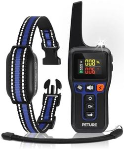 Peture Bark Collar with Remote, 3300Ft Automatic Dog Training Collar with Beep, Vibration, Static & Auto Bark Mode, IPX7 Waterproof Bark and Training Collar Combo for 7-120lbs Small Medium Large Dogs