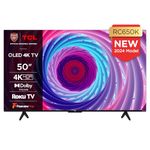 TCL 50RC650K 50-inch QLED Pro Television, 4K Ultra HD, Roku TV (Smart TV with Dolby Vision & Audio, HDR 10+, compatible with Google assistant & Alexa)