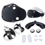 PS VR2 Headset Protective Cover, PS VR2 Silicone Headset Cover Case and PS VR2 Controller Silicone Pads and PS VR2 Controller Thumb Grip Caps