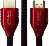 WiRoTech HDMI Cable 4K Ultra HD with Braided Cable, HDMI 2.0 18Gbps, Supports 4K 60Hz, Chroma 4 4 4, Dolby Vision, HDR10, ARC, HDCP2.2 (15 Feet, Red)