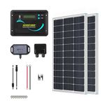 Renogy 200W 12V Monocrystalline RV Solar Panel Kit - Adventurer 30A LCD PWM Charge Controller + Mounting Brackets for RVs, Boats, Trailers, Campers, Marine & Off - Grid Systems