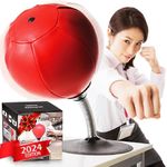 CozyBomB™ Desktop Punching Bag Gag Gifts for him - Stress Buster Relief Free Standing Desk Table Boxing Punch Ball Suction Cup Reflex Strain and Tension Toys for Boys Him Father Kids (Red)