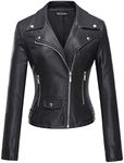 Tanming Women's Faux Leather Moto B