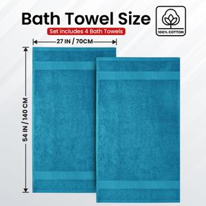 Infinitee Xclusives Bath Towels 4-Pack – Serene Teal