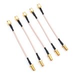 DollaTek 5PCS SMA Cable RG178 Cable Coax Connector WiFi Antenna Extension Cable SMA kit Low Loss FPV Extension Cable - SMA Male To SMA Female 10CM