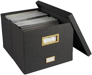 BLU MONACO File Folder Box: Grey File Boxes with Lids, Document Organizer Box, Filing Boxes with Lids, Filing Bin, Letter and Legal Size Paperwork File Storage Boxes with Lids