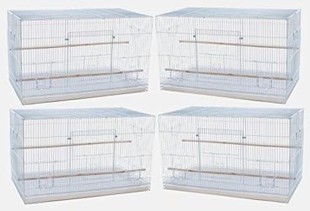 Mcage Lot of 4 Large 30" Flight Bird Breeding Cage Canary Aviary Lovebird Budgie Finch Parakeet(White)