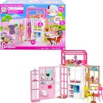 Barbie Dollhouse with 2 Levels & 4 