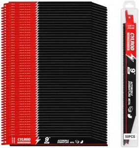 50 Pack 9 in 14/18 TPI Reciprocating Saw Blades for Sawzall Blades Metal Cutting,M42 Steel Cobalt Bi-Metal Blades for Automobile Dismantling Replace for Milwaukee for Dewalt for Diablo Sawblade