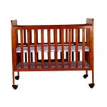 Arcedo Multifunctional Baby Cot, Baby Wooden Cot, Baby Bed/Swing, Convertible Baby Cot with 4 Adjustable, Wheels, Mosquito Net | New Born Baby Cradle Crib Cot | Baby Crib for 0 to 15 Years (Walnut)