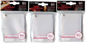 Ultra Pro Card Supplies YuGiOh Sized Deck Protector Sleeves Clear 60Count X3 by