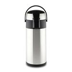 Pioneer Flasks Stainless Steel Airpot Hot Cold Water Tea Coffee Dispenser Conference Event Flask, Satin Finish, 4 litres