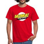 Spreadshirt The Big Bang Theory Sheldon Cooper Quote Bazinga Teenage T-Shirt, 152/164 (12-14 Years), red