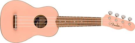 Fender Venice Soprano Ukulele, Walnut Fingerboard, Shell Pink