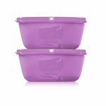 Tupperware Purple Color 2L Plastic Ss Bowl Safe & Leak Proof Containers Pack Of 2
