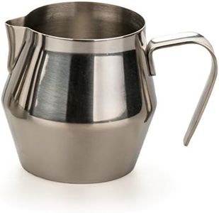 BACKK RSVP International Kitchen Coffee/Espresso Collection Steaming & Frothing Pitcher, 10-Ounce, 18/8 Stainless Steel