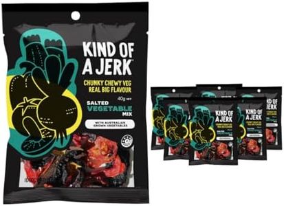 Fine Fettle Kind of a Jerk Salted Vegetable Mix 40g. Raw Vegan Jerky - Carton of 6