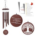 Retirement Wind Chime with Free Wall Hanging Stand, Tree of Life, Inspirational Retirement Gifts for Men, Women, Teacher, Co-Worker, Employee, Nanny, Nurse (Non-Personalized) (Non Personalized)