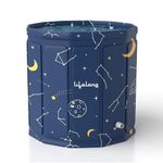 Lifelong Portable & Foldable Bath Tub with Inflatable Pillow for Adults | Ice Bathtub, Steam Bath Water Tub for Home, Bathroom Spa & Stress Relief | Leakproof, Sturdy with Dual Drainage (LLEBT09)