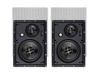 Monoprice 134199 in-Wall Speakers 6.5 Inch Carbon Fiber 3-Way (Pair) - Alpha Series , BLACK