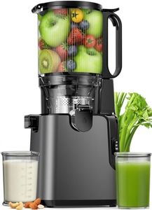 Juicer Machines with 5.8" Large Feed Chute, 400W Cold Press Juicer for Whole Vegetables and Fruits, Slow Masticating juicer Easy to Clean Juice Extractor Machine High Juice Yield(Titanium Gray)