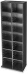 Lillyvale2 CD Bookcase Storage Shelf Case Cabinet Rack Unit Tower Organizer Adjustable Wooden Book Bluray Video Games Up To 224 CD's (Black)