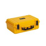 MEIJIA All Weather Portable Waterproof Hard Case,Camera Case with Customizable Fit Foam, Perfectly Protection of Camera, Drones,Pistols,Lens,Equipments,18.5 x14.06x6.93inches (Yellow)