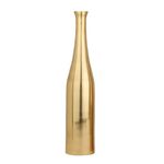 Decor De Masion Handcrafted Gold Champagne Bottle Metal Flower Vase for Table Decor Bedroom Office Desk Centre Table Living Room Wall Shelf Dining Table (19 inch Height)